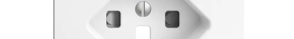 Kit frontale EDIZIOdue per presa FI F, T23, shutter, bianco 