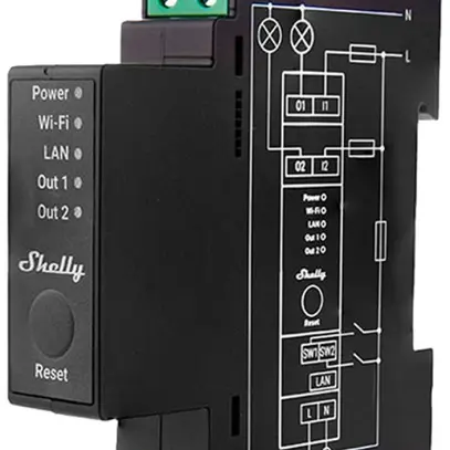Actionneur-commutateur RF AMD Shelly Pro 2PM Bt/Wi-Fi 2can 110…240V 1UM 