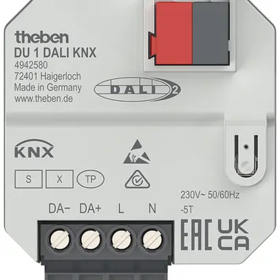 Attuatore-variatore KNX INS Theben DU 1, DALI-2, 1 canale 