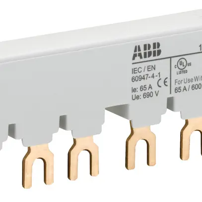 Pettine di raccordo ABB PS1-2-0-65, per 2×MS116/MS132 3L 65A 86.5mm a vite 