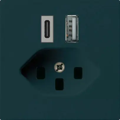 Prise de charge USB kallysto 18W PD 1×type A 1×type C T23 noir 