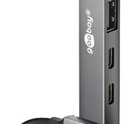 Hub USB wentronic goobay apparecchio da tavolo 3×USB-A 15.6mm 8.1×240mm 