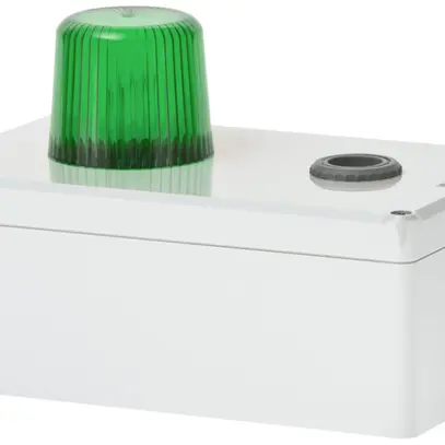Lampada flash Hugentobler tipo 100 con sirena 230VAC verde 