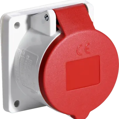 Presa INS CEE 16A 5P 6h 400V rosso, diritta Mennekes 