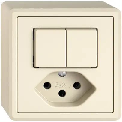 Combinaison AP EDIZIO.liv SNAPFIX® 2×schéma 3+T13 cr 