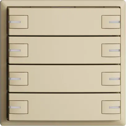 Poussoir ENC KNX 8× EDIZIOdue vanille RGB avec LED 