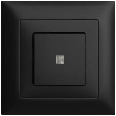 Interr. puls. lum. INC EDIZIOdue 3/1L nero con lente, LED giallo 