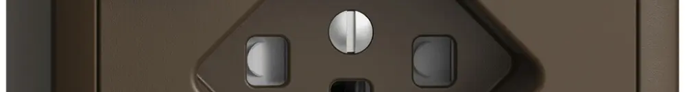 Prise AP EDIZIOdue T23 FI 30mA shutter, coffee 