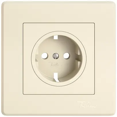 Kit di copertura EDIZIO.liv per SCHUKO 96×96mm crema 