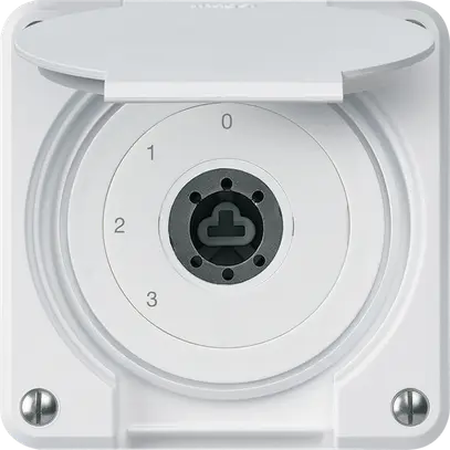 Interruttore a chiave INC robusto IP55 copertura senza cilindro S5/1P bi combi 