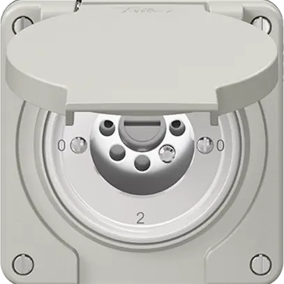 Interrupteur rotatif NEVO N.CO 2/2L, sans cylindre, KS, 0-1-0-2, gris clair 