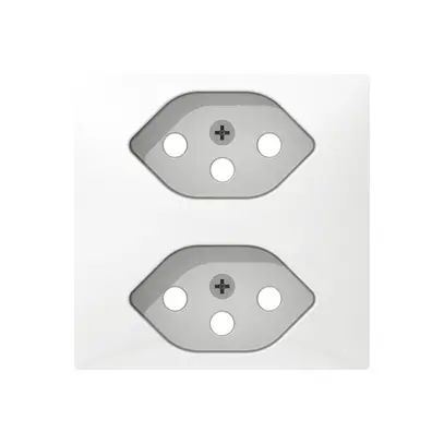 UP-Frontset Sidus ZE z. Steckdose 2×T13 weiss glänzend 