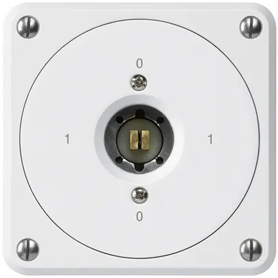 Interruttore a chiave quadrata INC robusto senza coperchio 0/1P bianco 