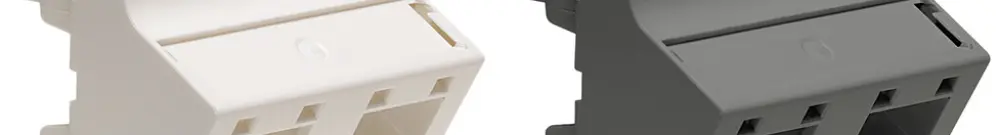 Placca frontale RJ45 R&M 45×45mm bianco 
