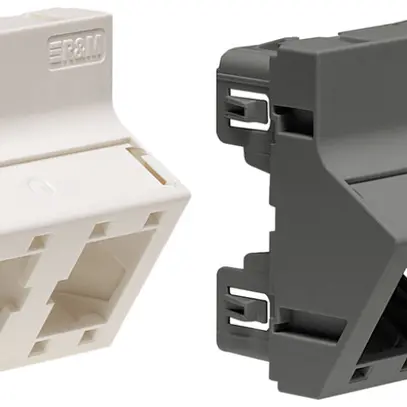 Placca frontale RJ45 R&M 45×45mm bianco 