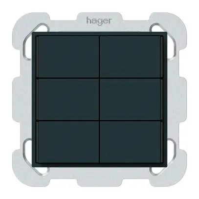 Pulsante KNX INC KAL 6×tasti 6×punti azionamento LED nero 