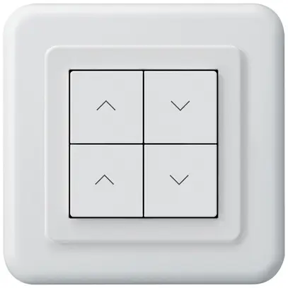 Pulsante per tapparelle KNX INC Hager BA basico C quadruplo 86×86mm bianco 