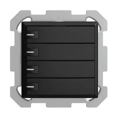 UP-KNX-Taster RGB EDUE, 250mW, m.RGB-LED, 4×Taste, 1×Tastenb., sz 