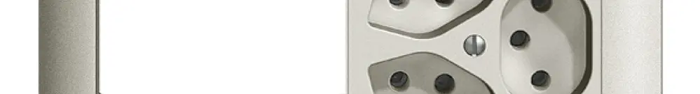 Combinaison ENC vide+3×T13 horiz. EDIZIOdue gris clair 