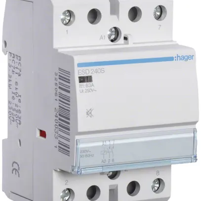 Contattore AMD Hager ESD 24VAC 2 chiusura 40A senza ronzio 3UM 