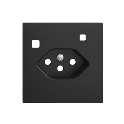 Kit frontale EDIZIOdue per presa FI F, T13, nero 