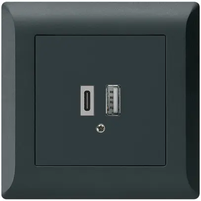 Prise de charge USB ENC kallysto.line 18W PD 1×type A 1×type C noir 