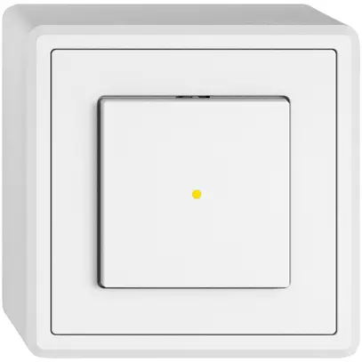Interrupteur à poussoir lum.AP EDIZIO.liv SNAPFIX® 3/2L lent.front.LS jaune bc 