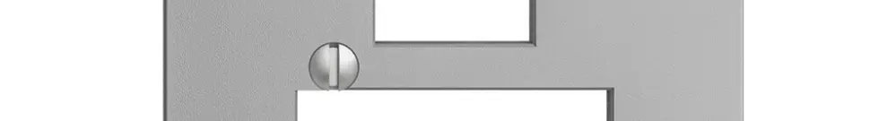 Placca frontale 3×RJ45 EDIZIOdue silver R&M swissline 