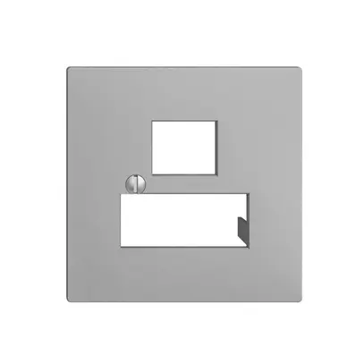 Placca frontale 3×RJ45 EDIZIOdue silver R&M swissline 