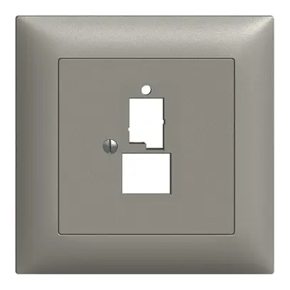 Kit frontale INC EDIZIOdue grigio scuro 88×88mm 1×T+T 1×RJ45 