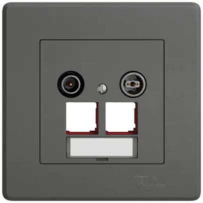 Presa multimedia INC TV-R EDIZIO.liv SNAPFIX® EASYNET p.2×RJ45 S-One 19dB grs 