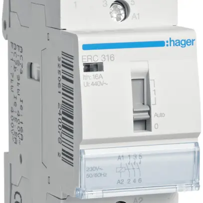 Contattore AMD Hager 230VAC 3 chiusura 0 apertura 16A 2UM 