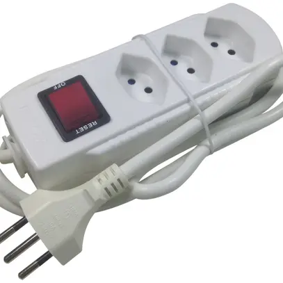 Prise multiple avec interrupteur ELBROLINE 3×T13 1.5m blanc 