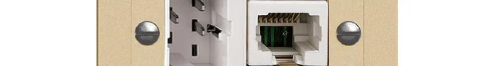 Prise ENC xDSL RJ45/TT83 sand ITplus EDIZIOdue, avec filtre 