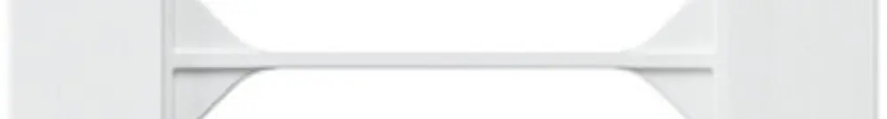Telaio di copertura INC kallysto.pro 4×1 bianco 94×274mm 