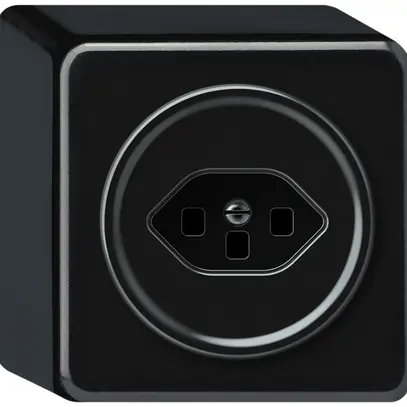 Presa AP origin 1×tipo 23 16A 230V 88×88×54mm nero 