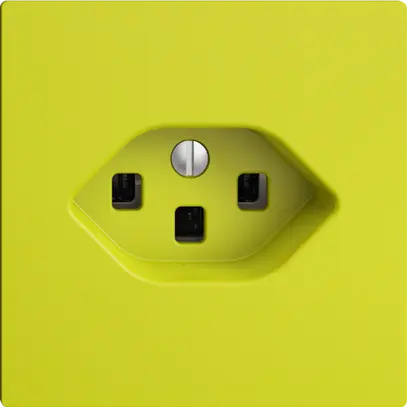 Presa INC EDIZIOdue T23 16A lemon, con morsetti innest. 
