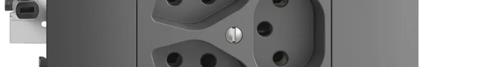 Presa INS EDIZIOdue 3×T13 grigio scuro 3×S 45…69mm 