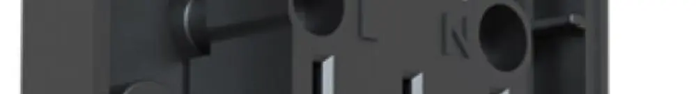 Cappa terminale DOTLUX CONNECT alimentazione terminale 5 poli 74×58×9mm nero 