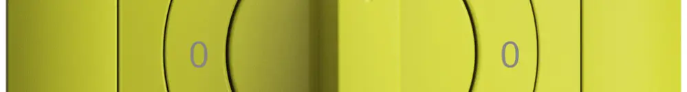 Kit frontal 0-Hand-0-Automat EDIZIOdue 88×88mm lemon 
