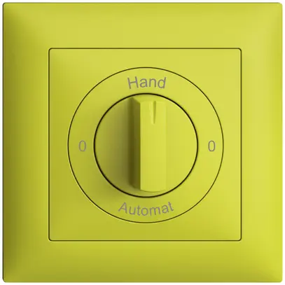 Kit frontal 0-Hand-0-Automat EDIZIOdue 88×88mm lemon 