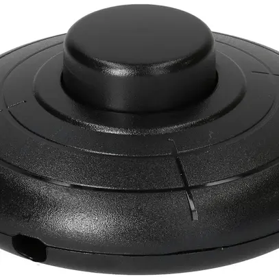Interrupteur à pied MAX HAURI 230V 2A 1L Ø70×30mm noir 