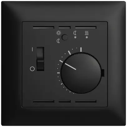 Kit frontale EDIZIOdue nero 88×88mm per termost.ambiente 