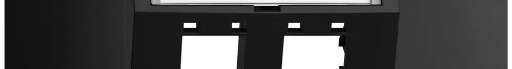 Kit montaggio INC EDIZIOdue BKE, con cappa di uscita obliqua, per 2×RJ45, nero 