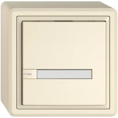 Poussoir universel AP EDIZIO.liv UNI SNAPFIX® 12…48V a.LED 1× comm.1T étiqu.cr 