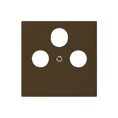 Placca frontale kallysto marrone per R/TV/SAT 60×60mm 