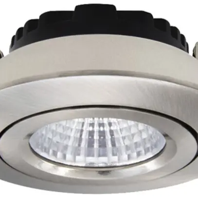 Downlight LED DOTLUX CIRCLEminidim 6W 580lm 3000K IP44 38° REG Ø85mm argento 