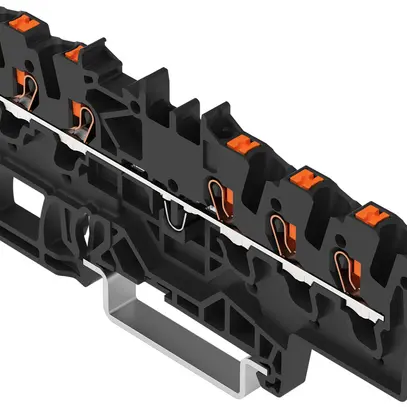 Durchgangs-Reihenklemme WAGO TOPJOB S 1.5mm² 24A Push-in 5×1 TH35 schwarz 