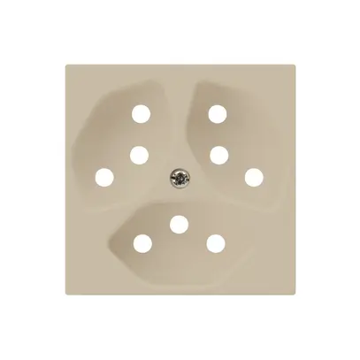 Plaque frontale kallysto 3×T13 60×60mm beige pour prise 3×T13 