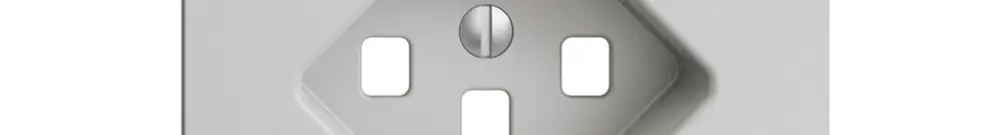 Kit frontale EDIZIOdue per presa FI F, T23, grigio chiaro 